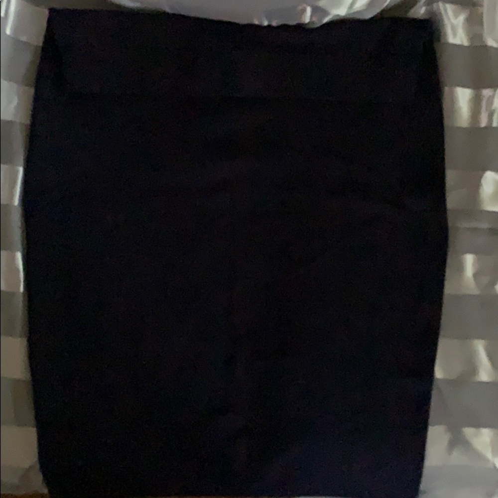 Navy Blue Midi Skirt